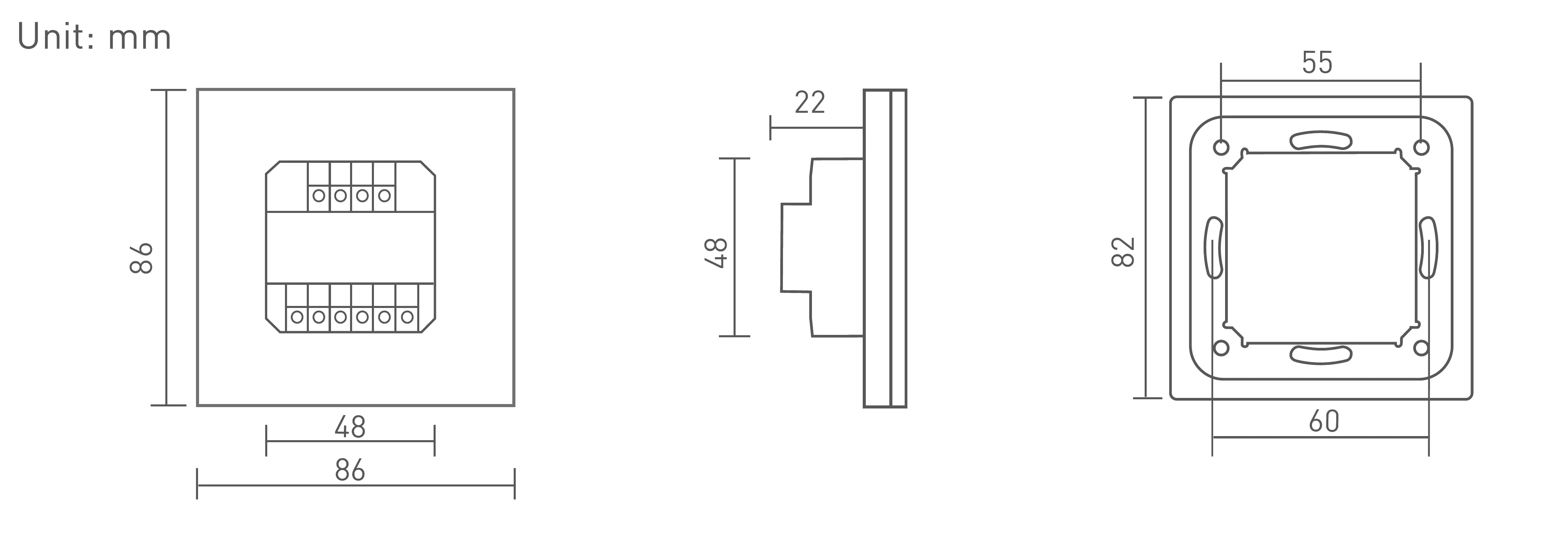 RF2.4GHz RGBW and CT Touch Panel, PWM Power O/P, 12/24Vdc, 360W 15A, Single/Multi Zone Support. E5S  LTECH Touch Panel